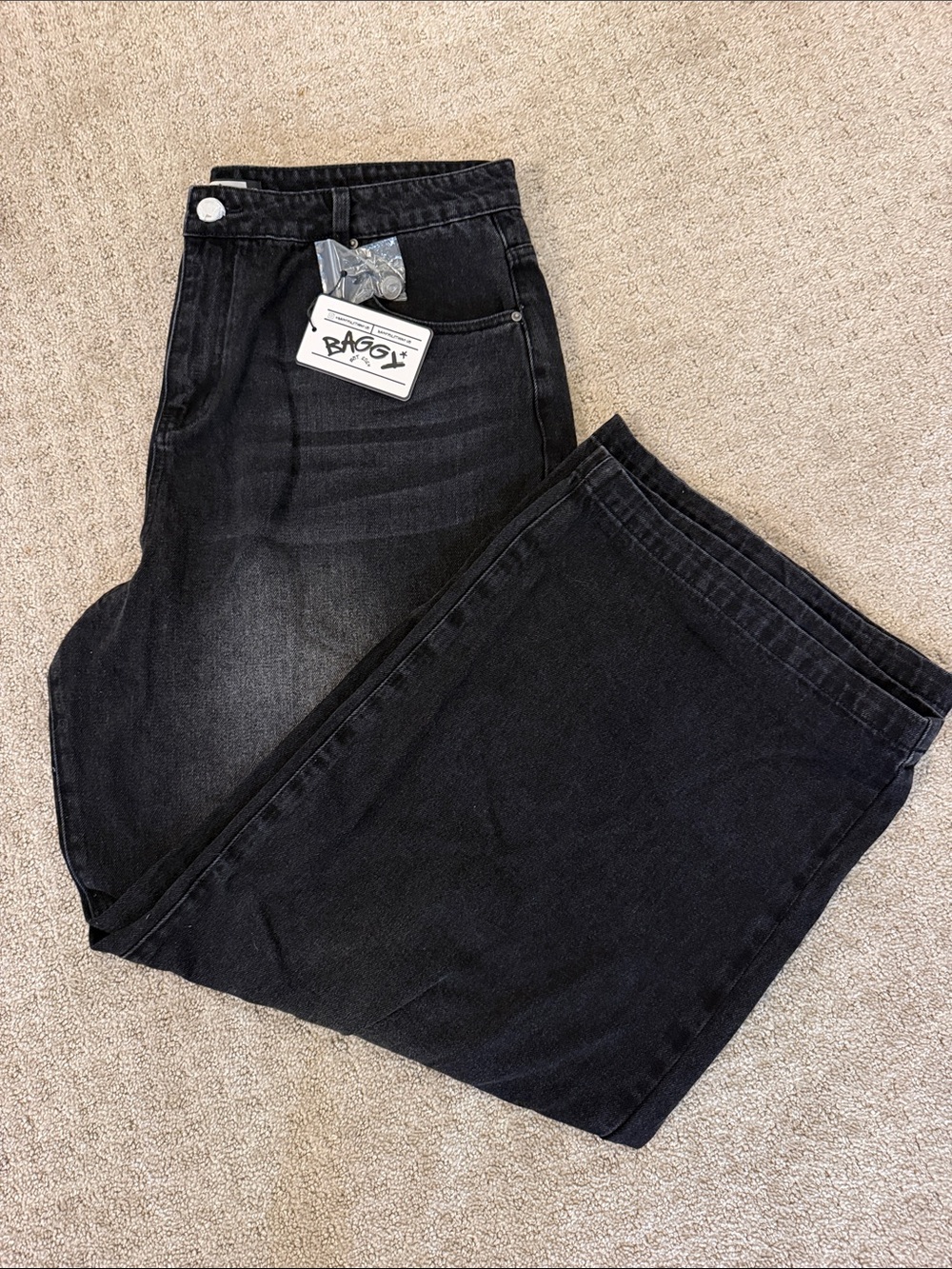 Baggy Clothing US Black Men's Baggy Skater Y2K Jeans - XL